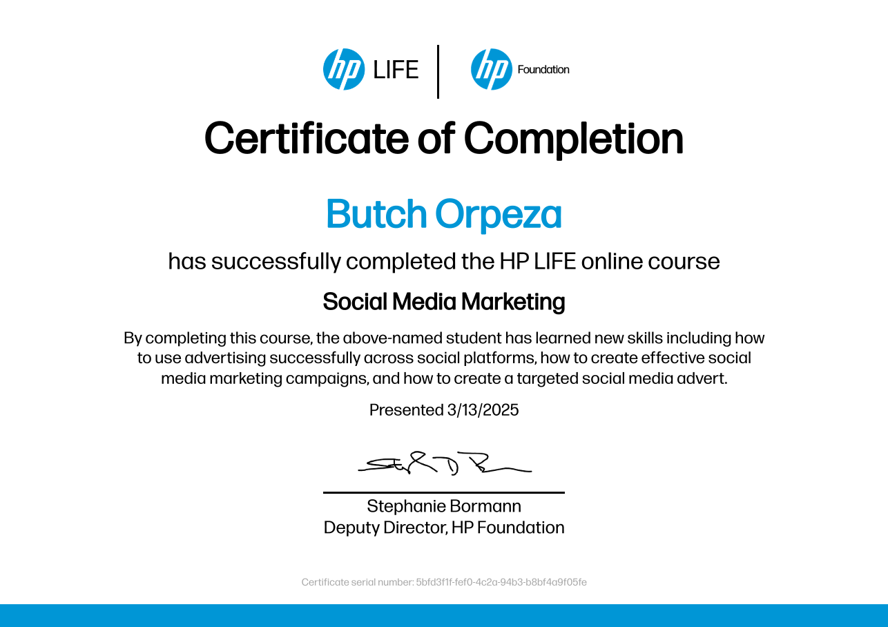 Social Media Marketing Certificate