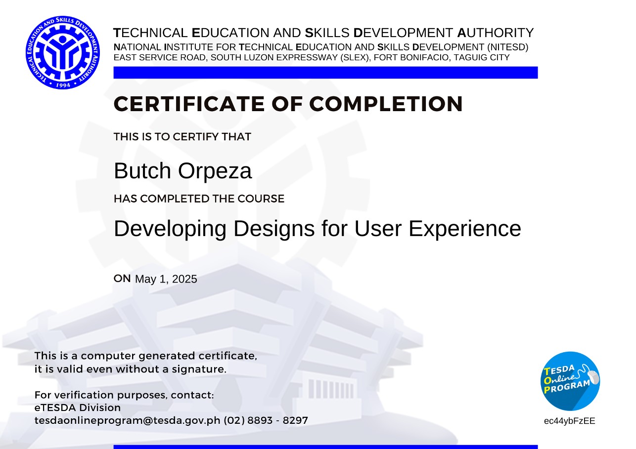 UI/UX Certificate