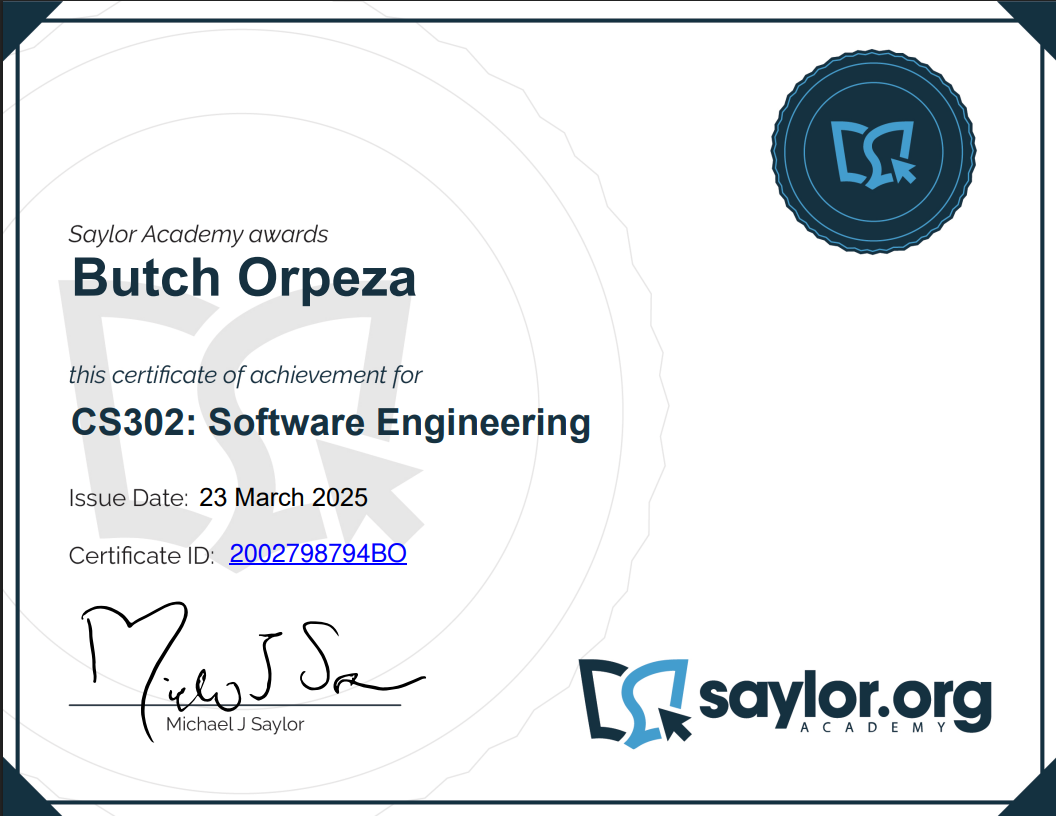 Software Engineering Certificate